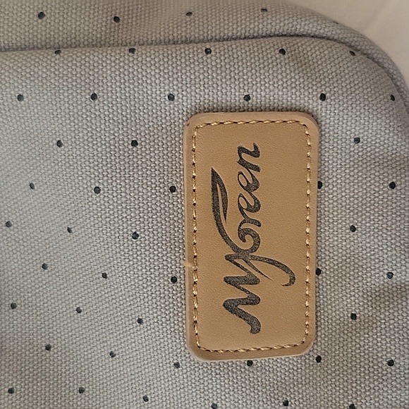 MyGreen Cute purse color gray with tan strap. - Picture 2 of 5